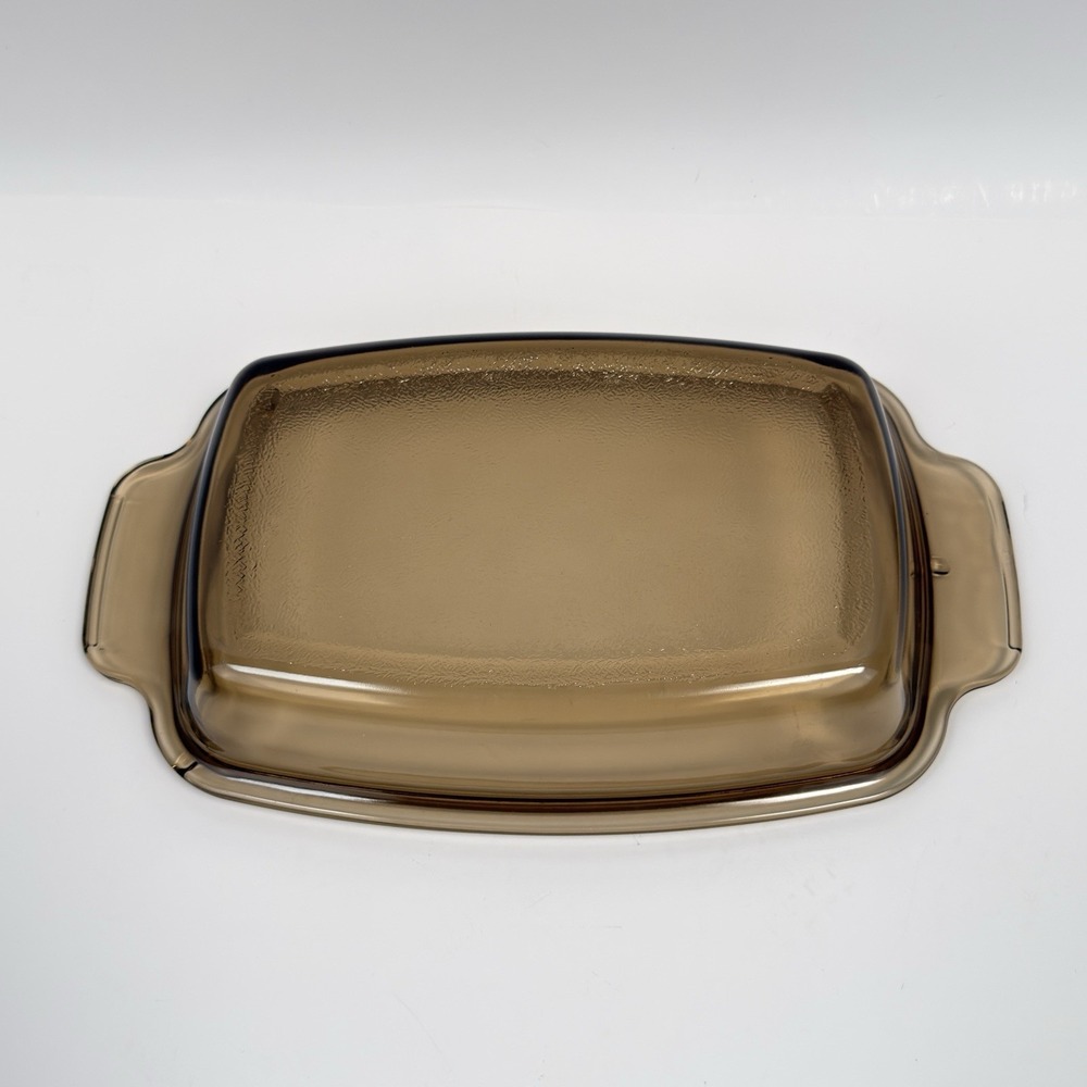 Vtg West Bend Slow Cooker Amber Brown Rectangle Glass Lid REPLACEMENT 4/5/6 QT